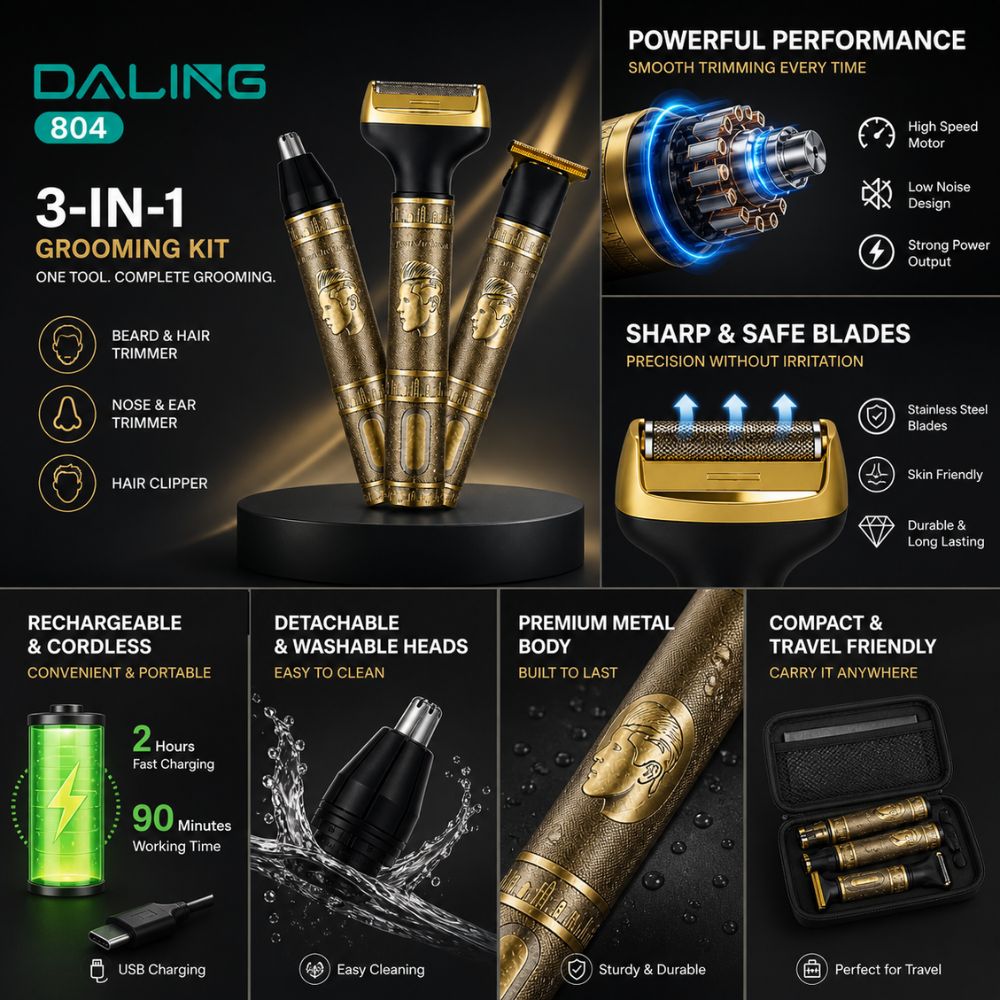 DALING 804 3-in-1 Professional Grooming Kit