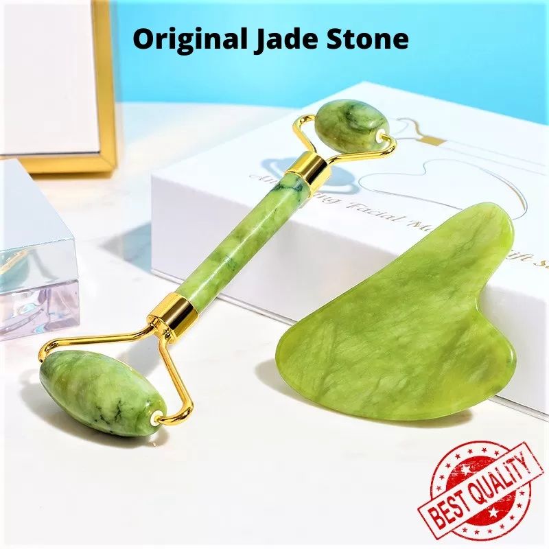 Jade Roller and Gua Sha Stone Set