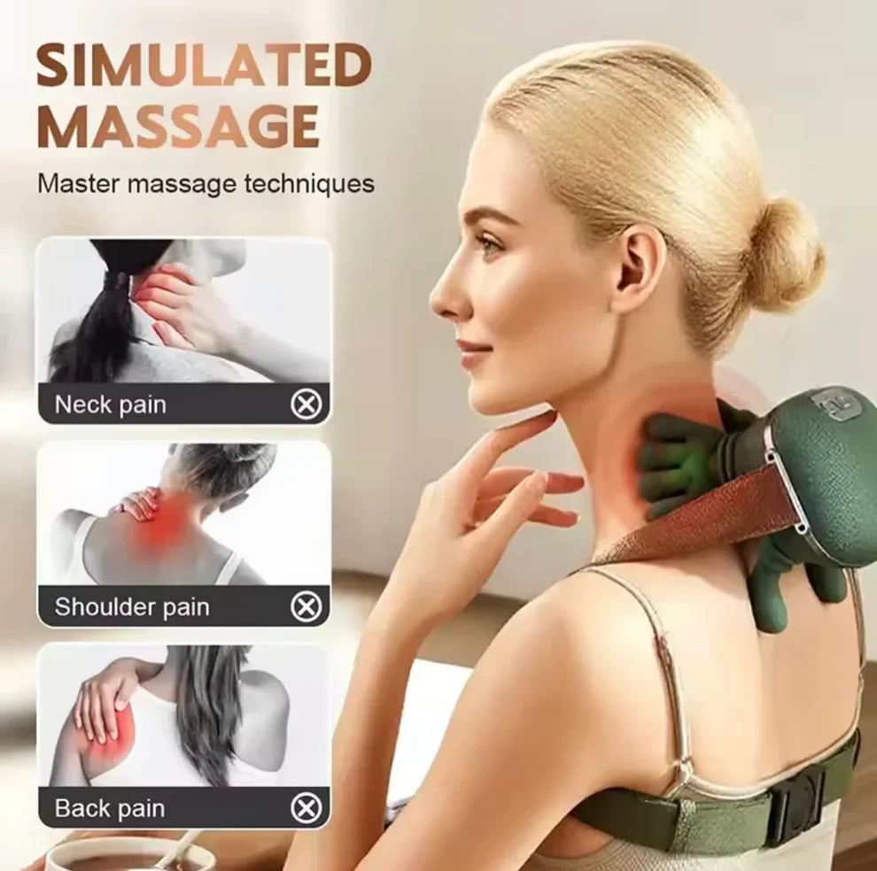 Rechargeable Neck, Back & Shoulders Massager With Heat Therapy