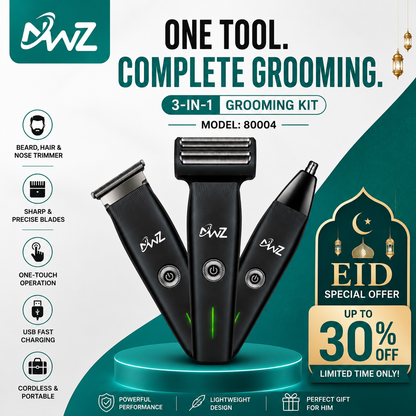 3 in 1 Professional Hair Clipper & Grooming Kit