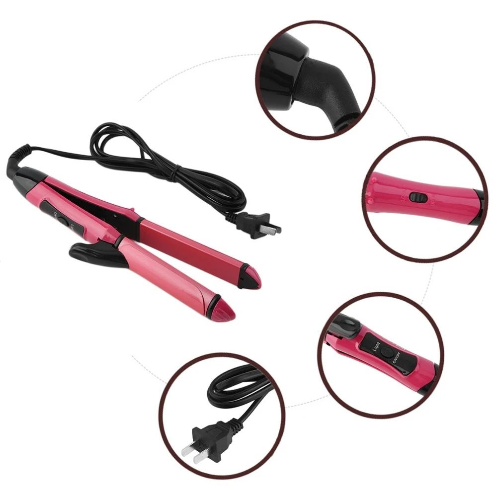 2-in-1 Professional Hair Straightener & Curler